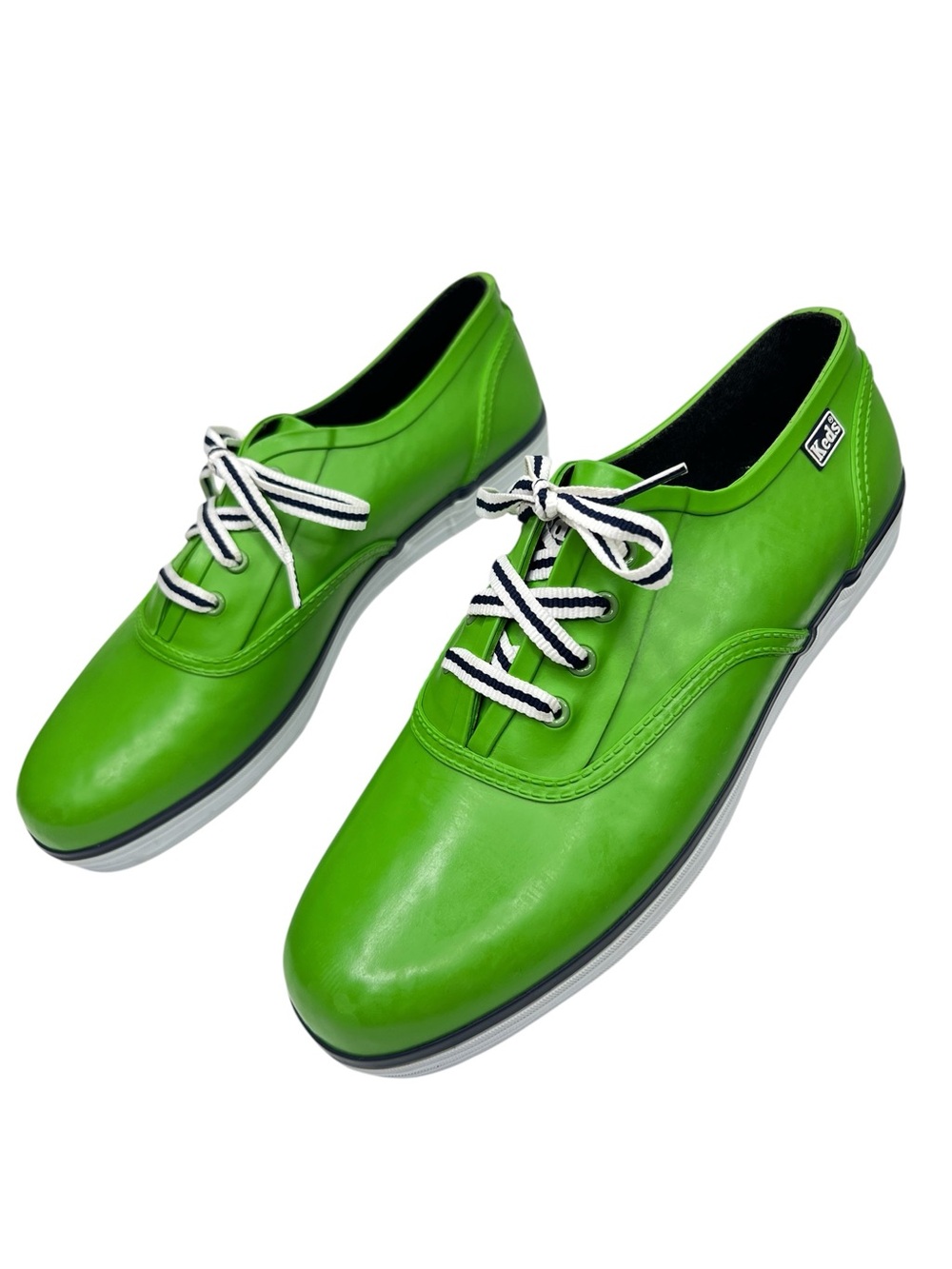Keds Women’s Rubberized Green/Navy Puddle Jumper Low Top Lace Up Sneaker Size 9 - Picture 2 of 14